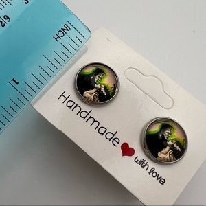 Frankenstein monster and bride earrings